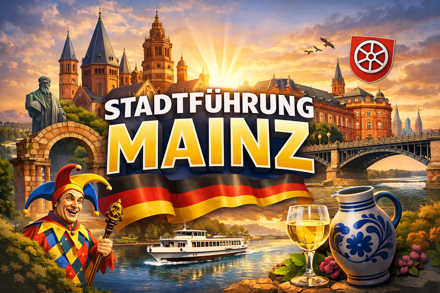 Guided tour in Mainz on the Rhine in german and english – Mainz, Germany