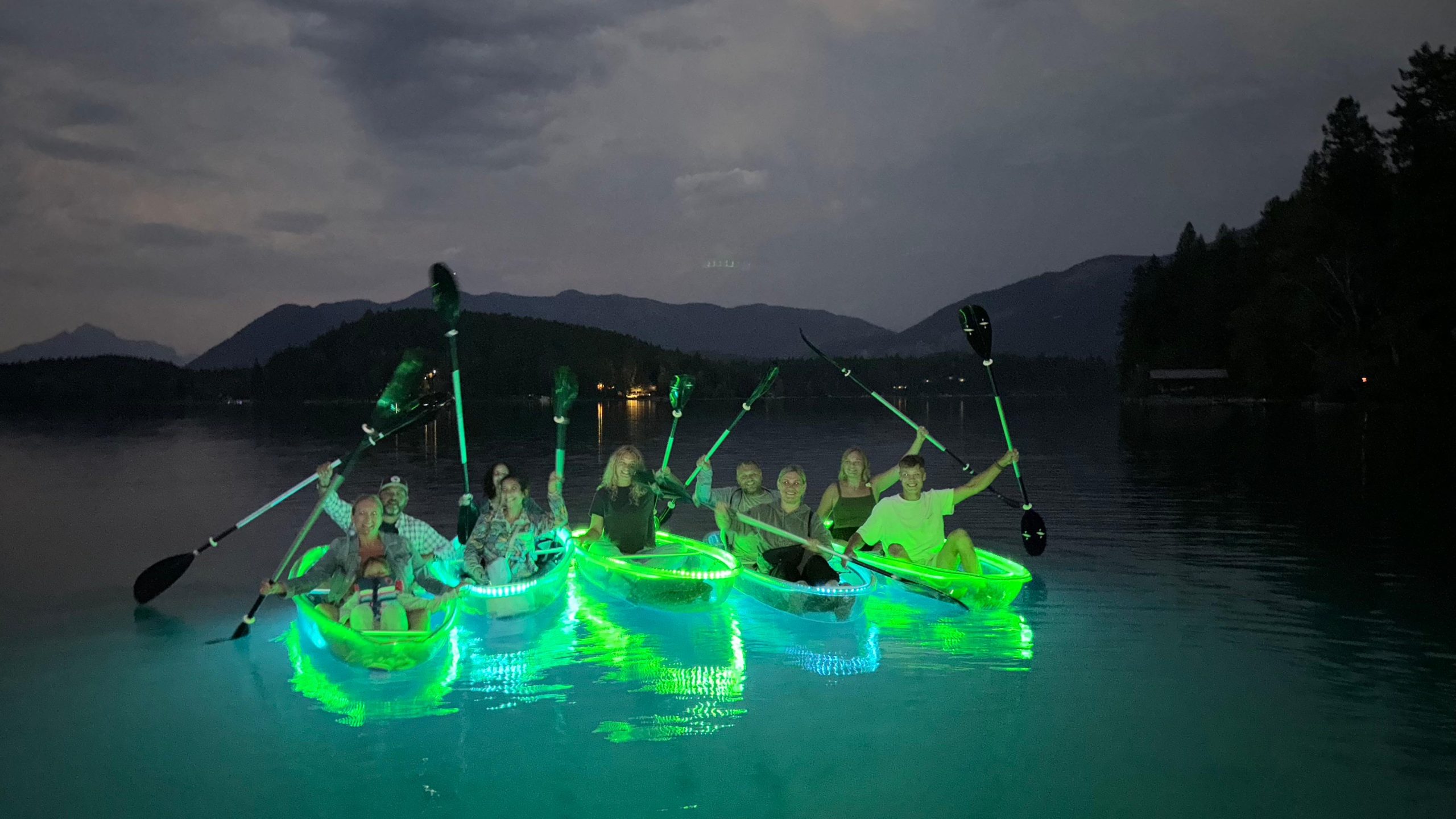 LED Illuminated Sunset Clear Kayak Tour //Kalispell, MT// – Flathead Lake, Idaho