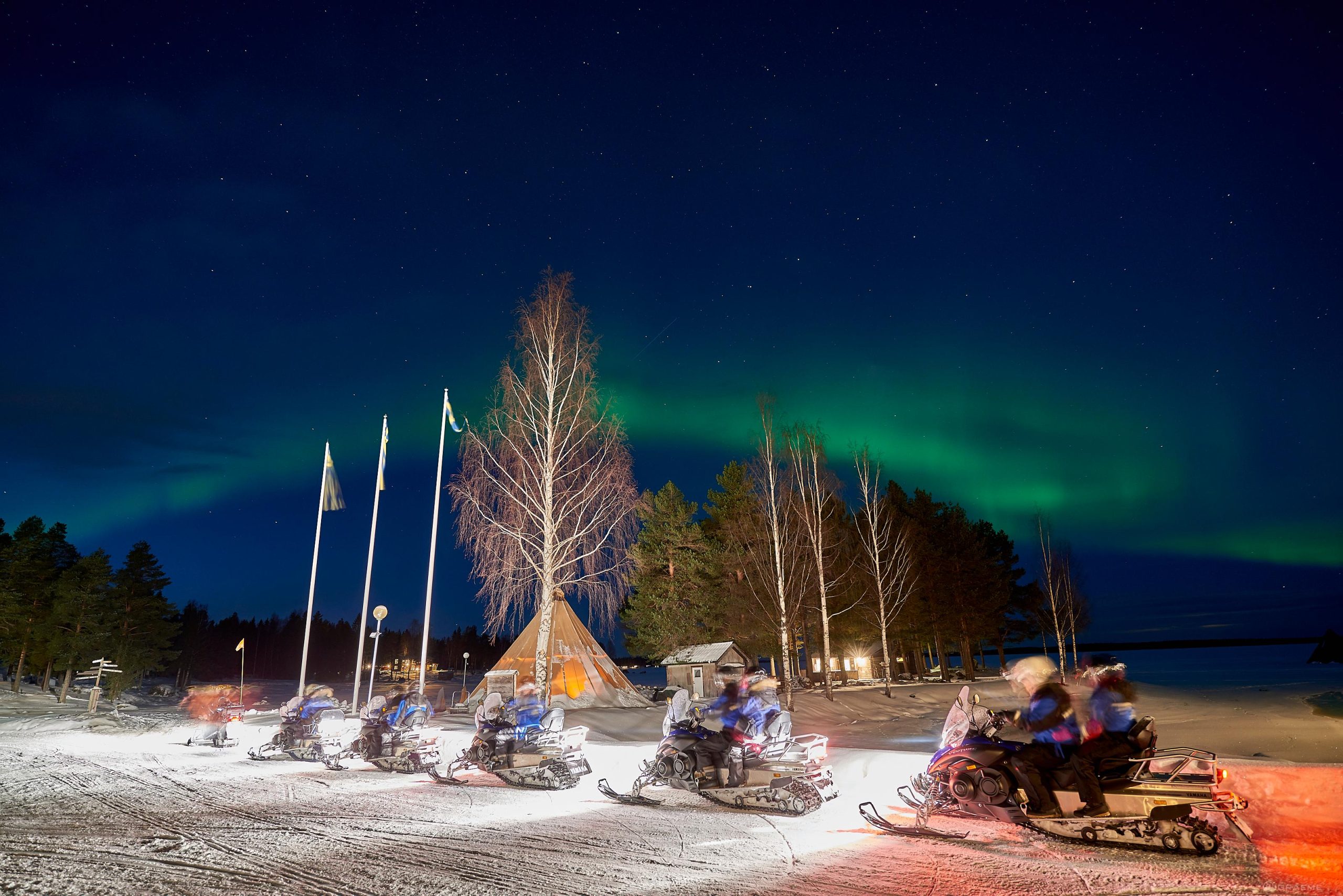 Luleå : Northern lights snowmobile tour – Luleå, Sweden