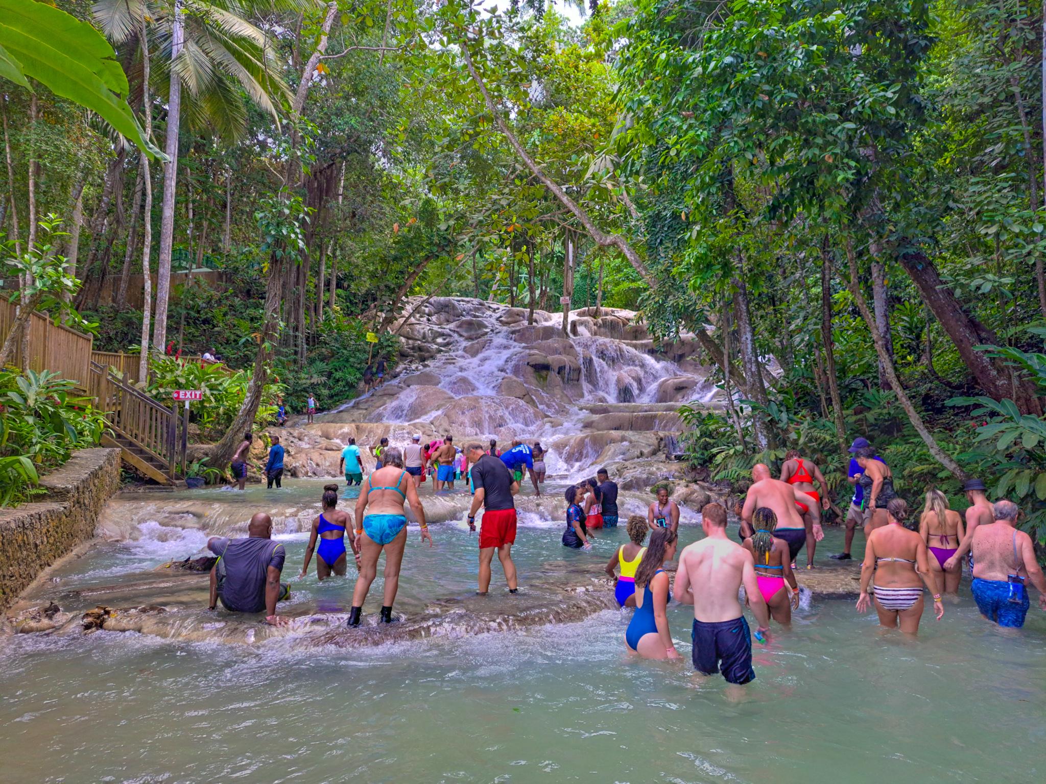 Montego Bay: Dunn’s River Falls & Blue Hole Combo – Dunns River Falls & Park, Jamaica