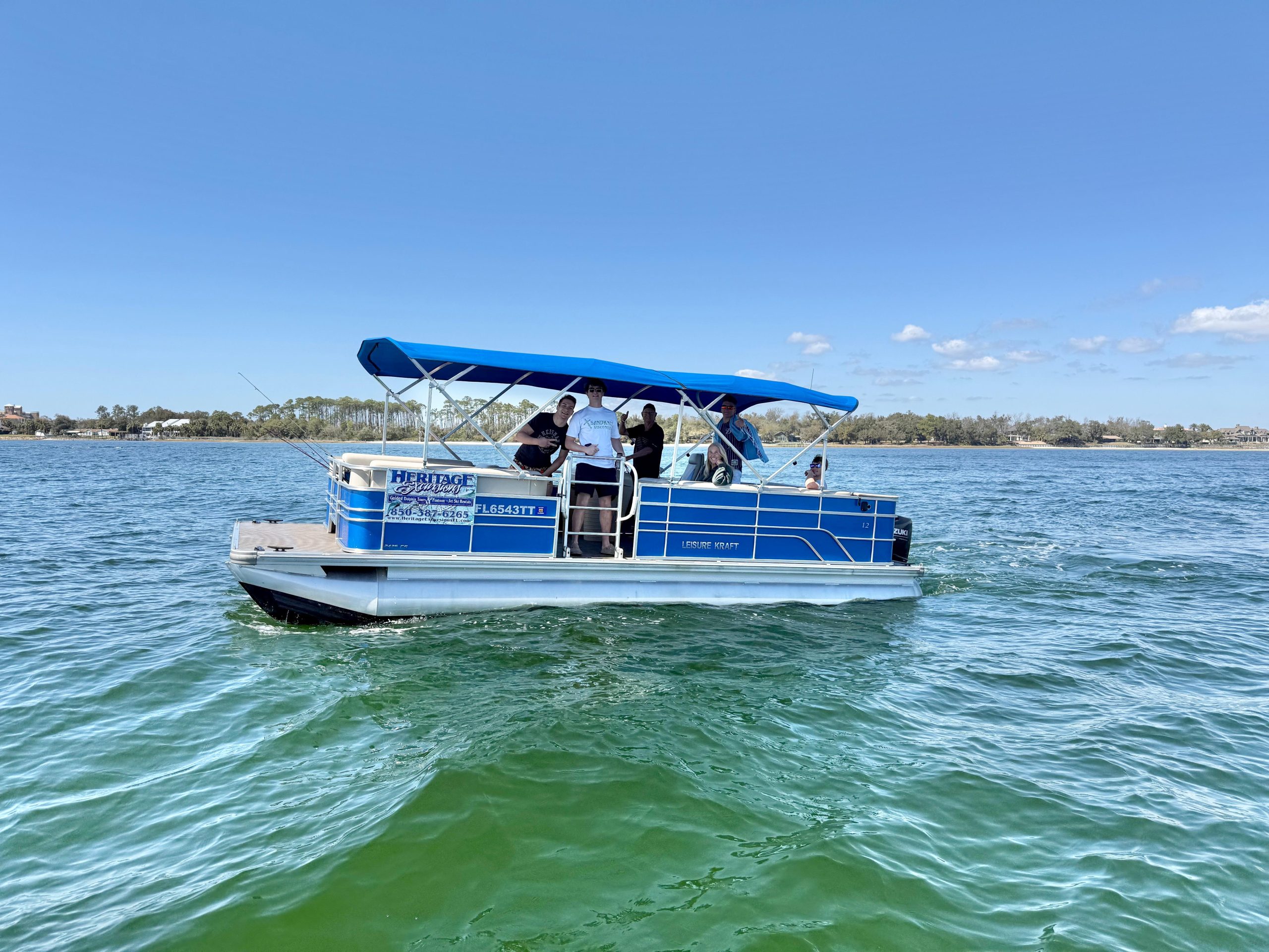 Panama City Beach: Deluxe Pontoon Rental with Shade – Shell Island, Florida