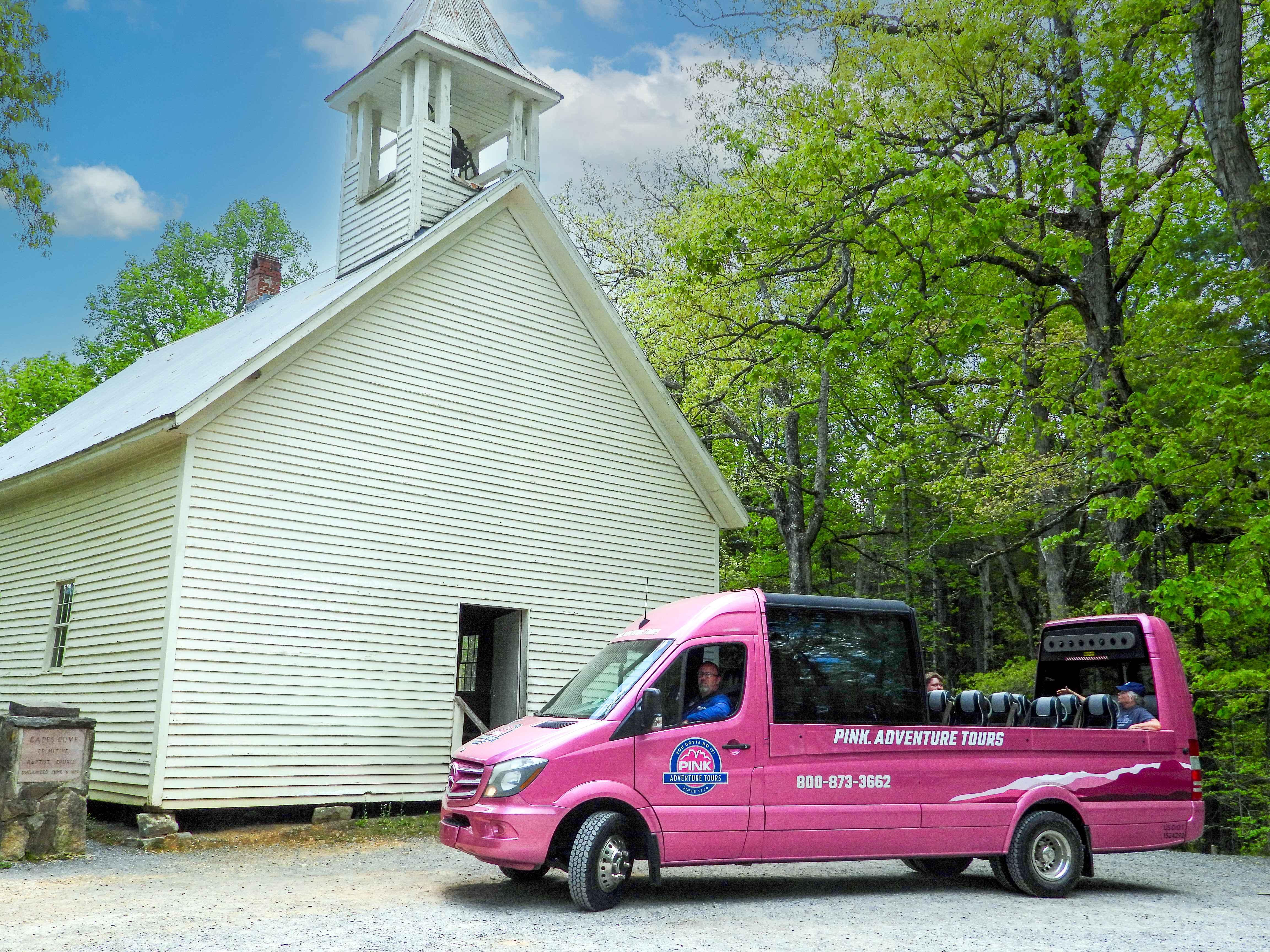 Pigeon Forge: Cades Cove Tour in a Pink Panorama Van – Great Smoky Mountains National Park, Tennessee