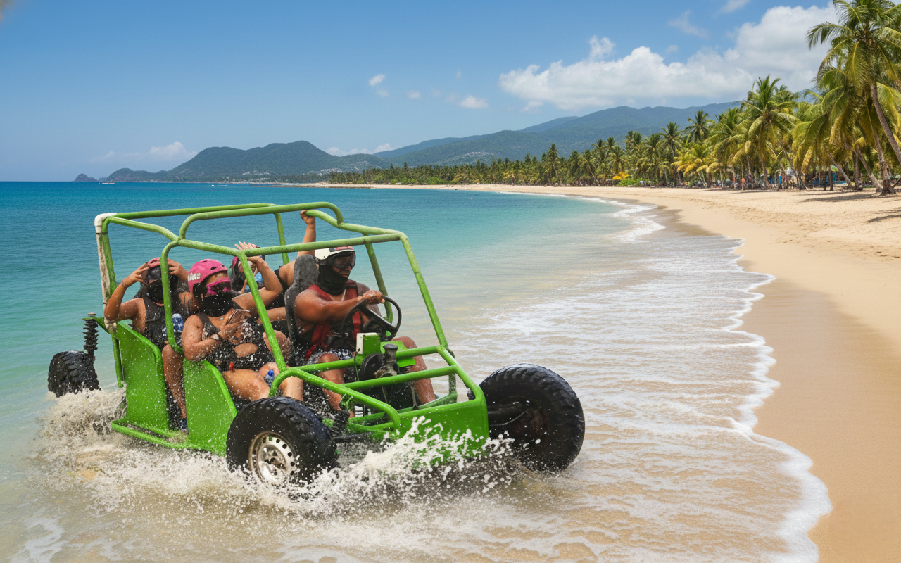 Puerto Plata: “Double Dip” Buggy Adventure on the Beach and River – Puerto Plata, Dominican Republic