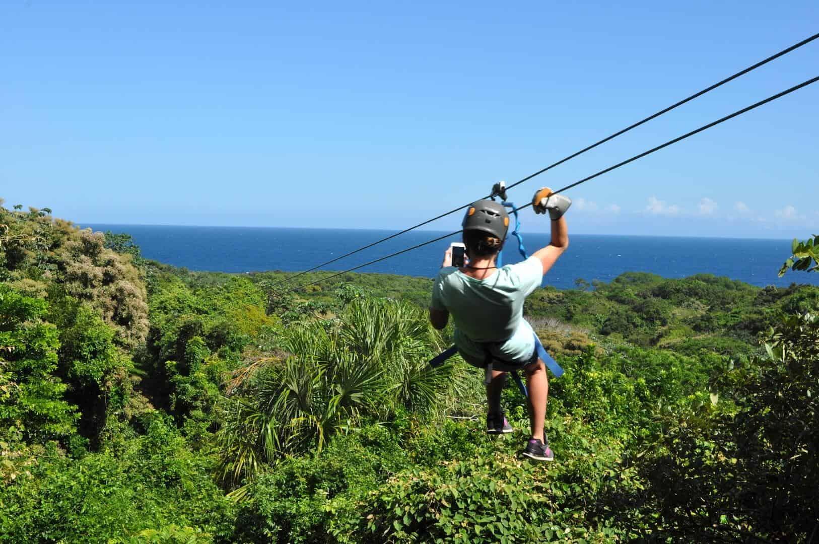 Roatan Super Man Zip Line with Monkey/Sloth and Snorkel – Honduras