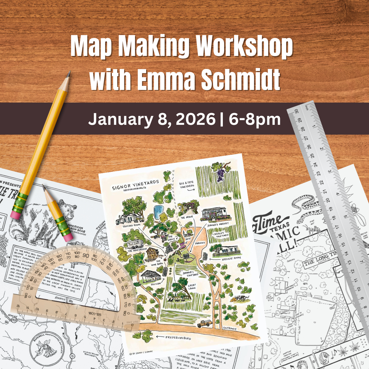 San Antonio: Map-Making Workshop with Emma Schmidt – San Antonio, Texas