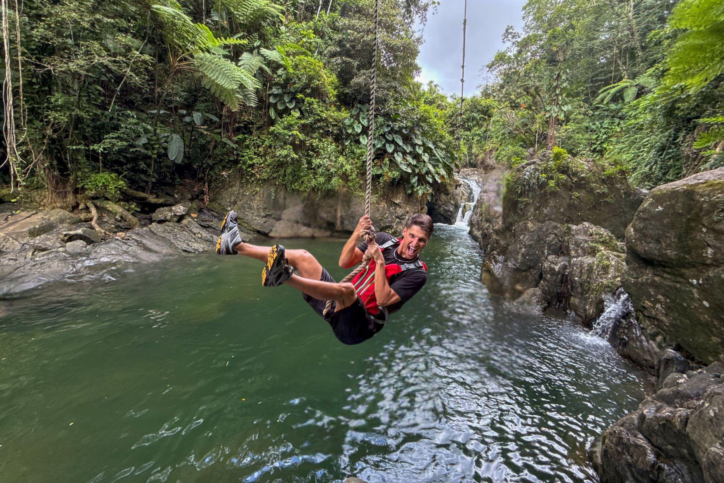 San Juan: El Yunque Tour Water Slide, Rope Swing & Pickup – Río Grande, Puerto Rico, Puerto Rico