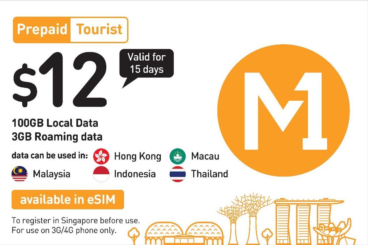 Singapore: M1 Tourist SIM Simcard – Singapore