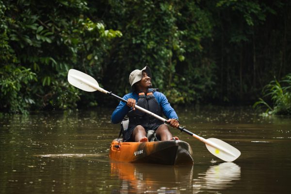 Tortuguero: Kayak adventure through the rainforest canals. – Tortuguero National Park, Costa Rica