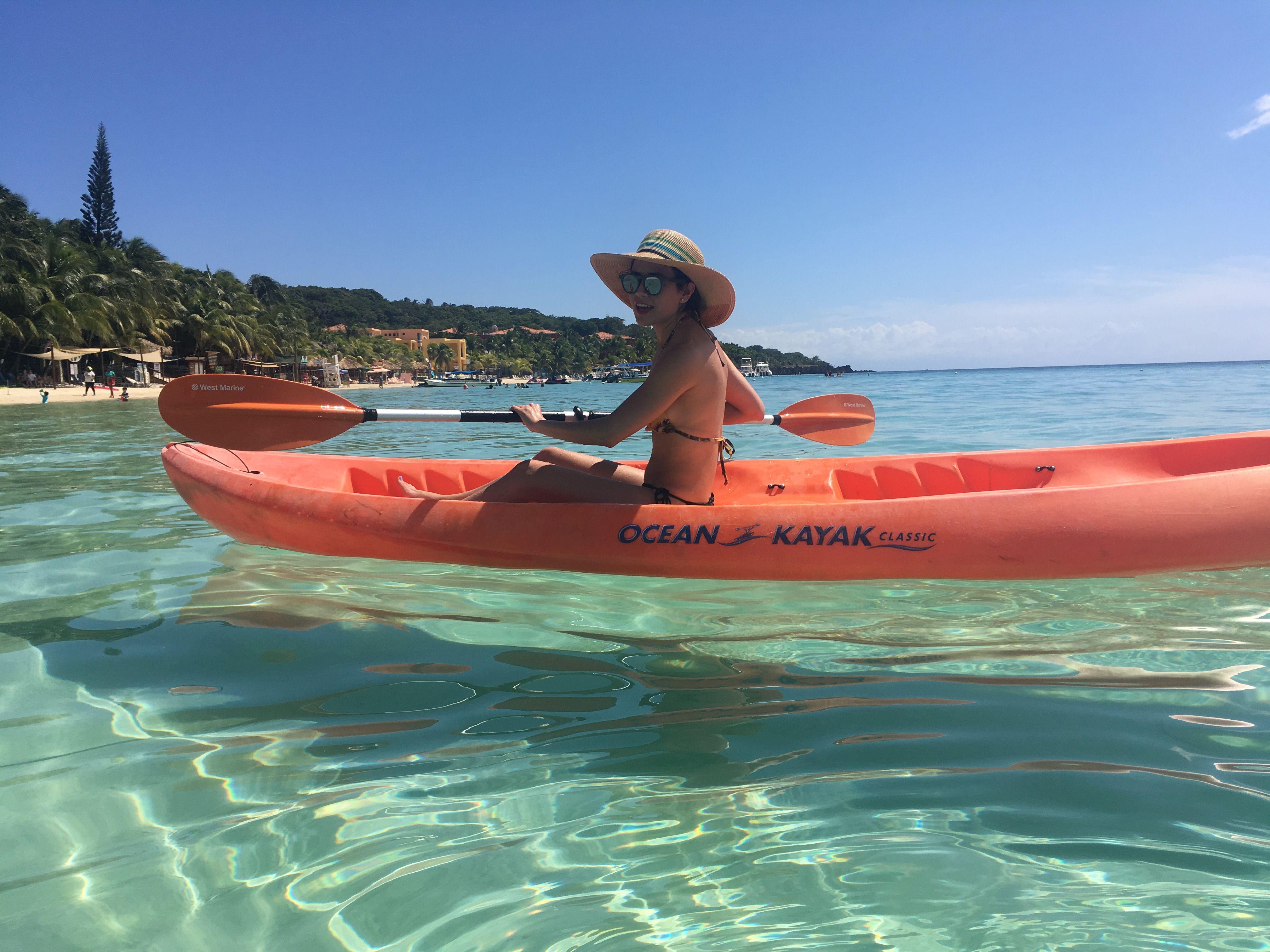 West Bay Sea Kayak Shore Excursion with Reef Snorkel & Beach – Honduras