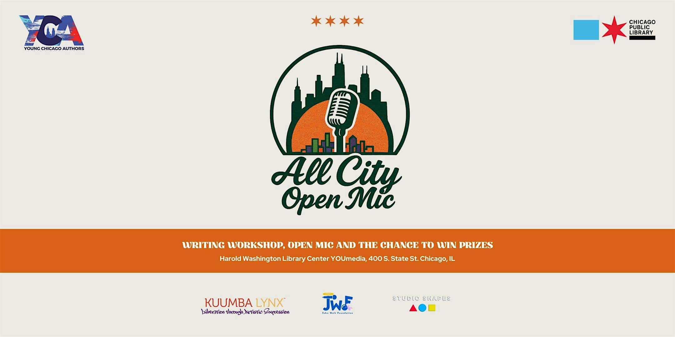 Chicago All City Open Mic – Rooted & Radical Edition at Harold Washington Library Center, Chicago Public Library – Chicago, IL