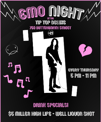 Emo Night at Tip Top Deluxe Bar & Grill – Grand Rapids, MI