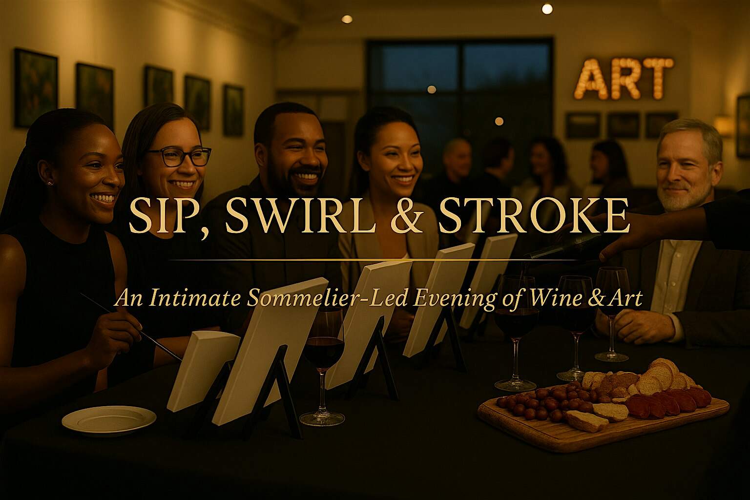 Sip, Swirl and Stroke: A Boutique Evening of Wine & Art at Oya Arts Studio and Events Space in the Northrup King Building – Minneapolis, MN