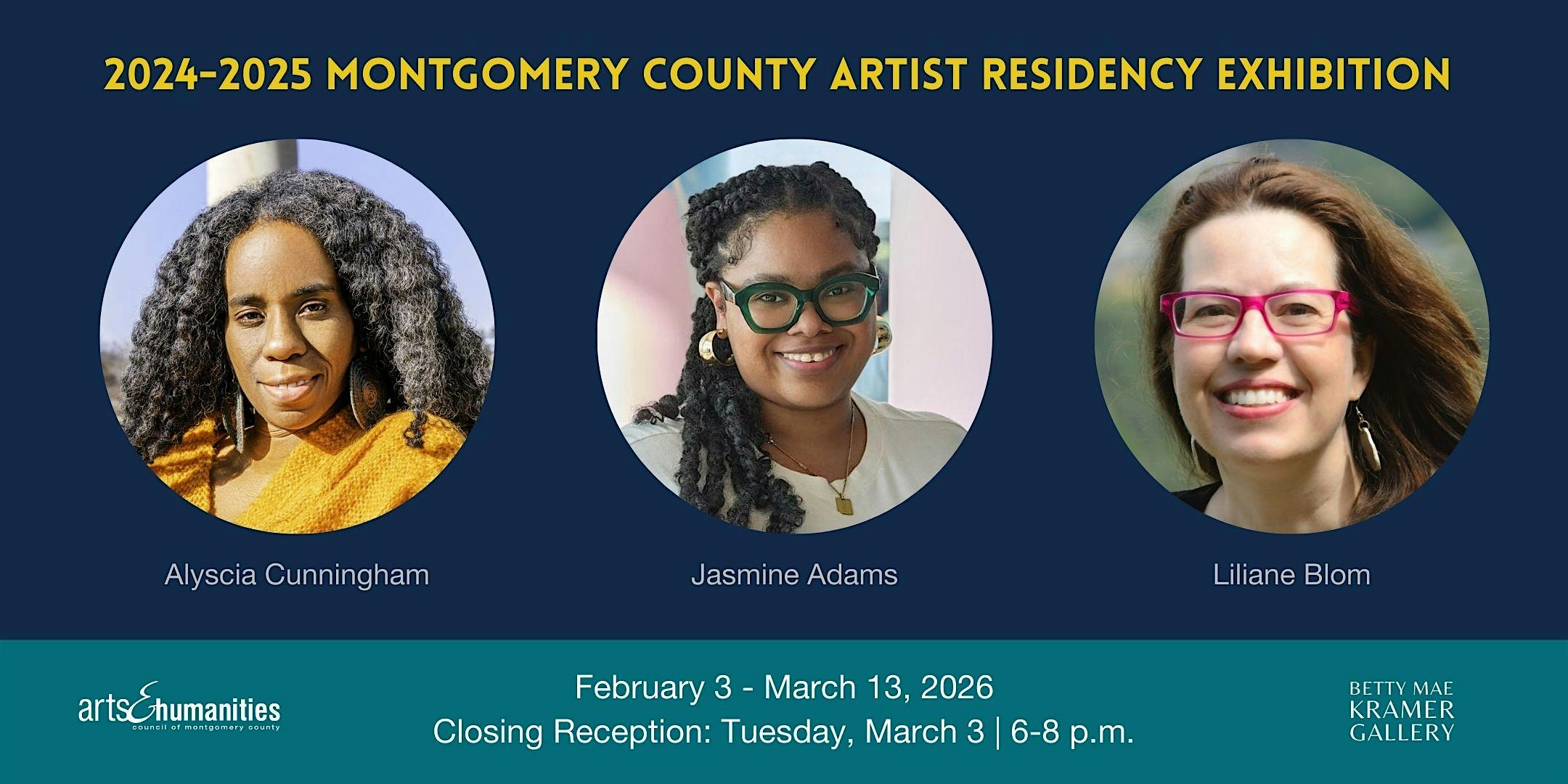 2024-2025 Montgomery County Artist Residency Exhibition: Closing Reception at Betty Mae Kramer Gallery and Music Room – Silver Spring, MD