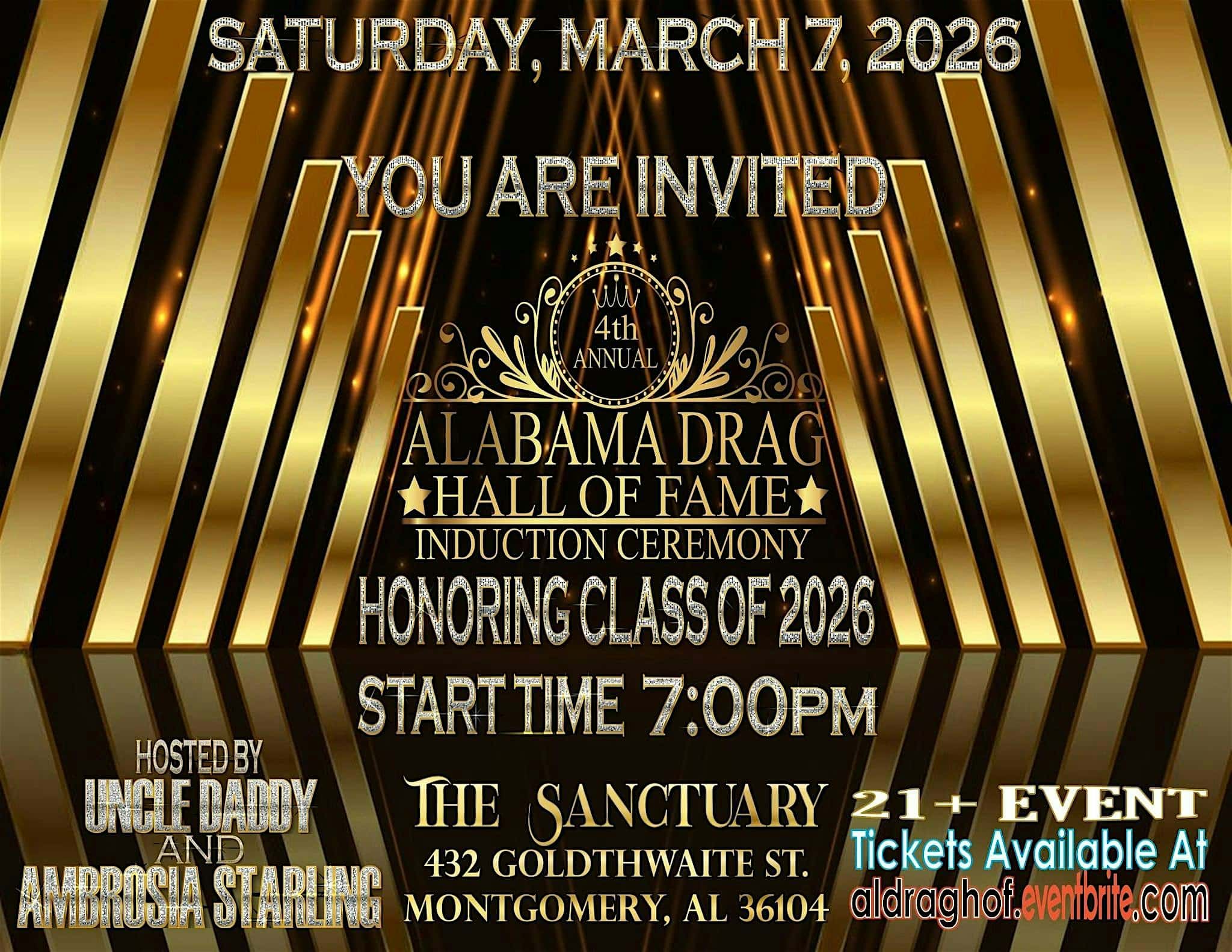 4th Annual Alabama Drag Hall of Fame Induction Ceremony at The Sanctuary, Goldthwaite Street, Montgomery, AL, USA – Montgomery, AL