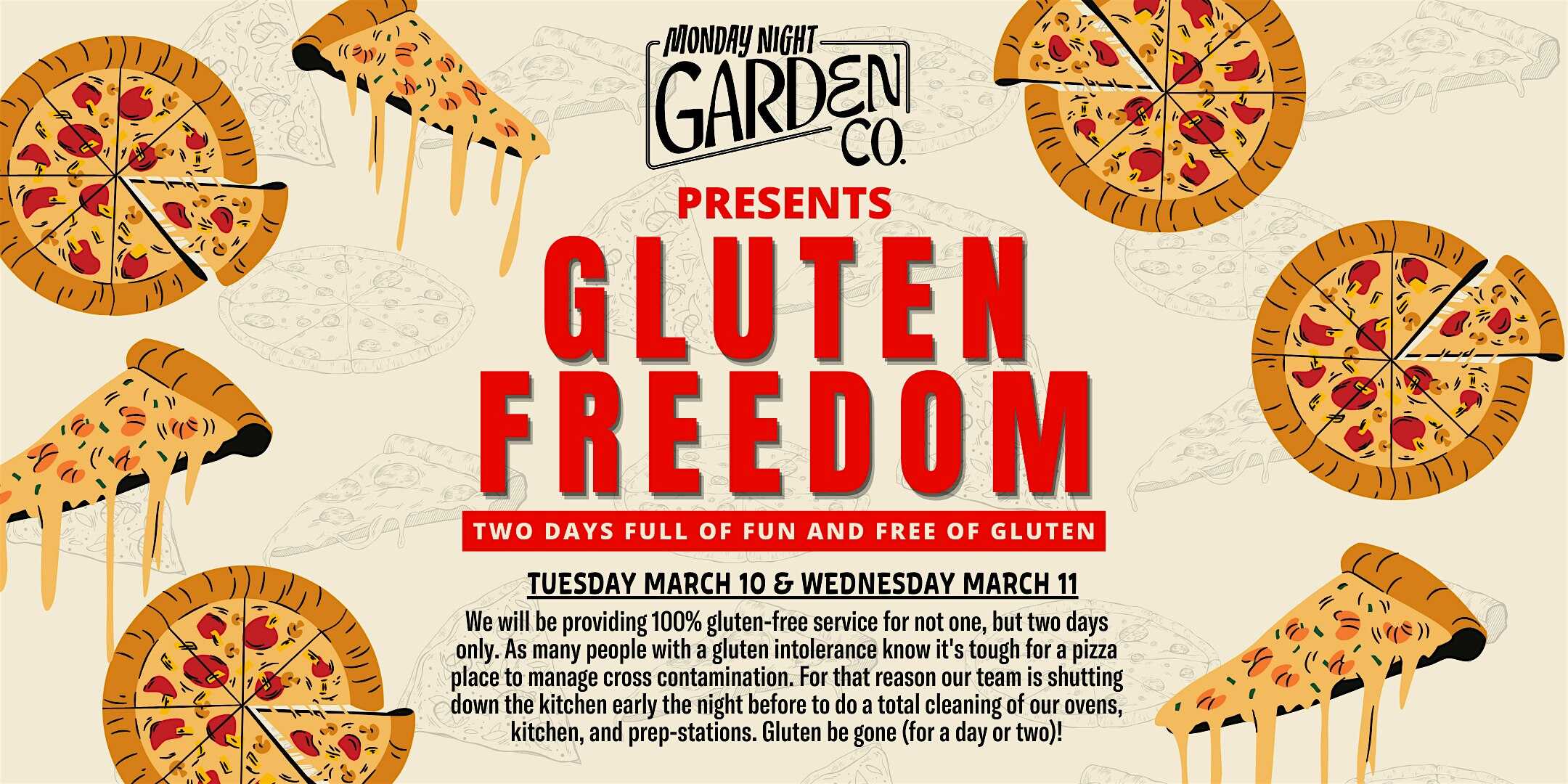 CLT Gluten Freedom: TWO days of gluten-free pizza and beer at Monday Night Brewing Garden Co., South Tryon Street, Charlotte, NC, USA – Charlotte, NC