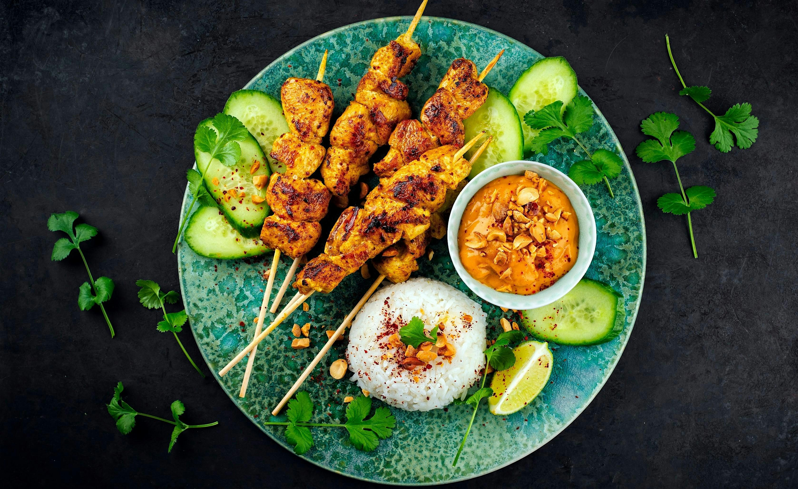 UBS In Person Cooking Class: Thai Chicken or Tofu Satay w. Peanut Sauce *V at UBS Cooking School – Weehawken, NJ