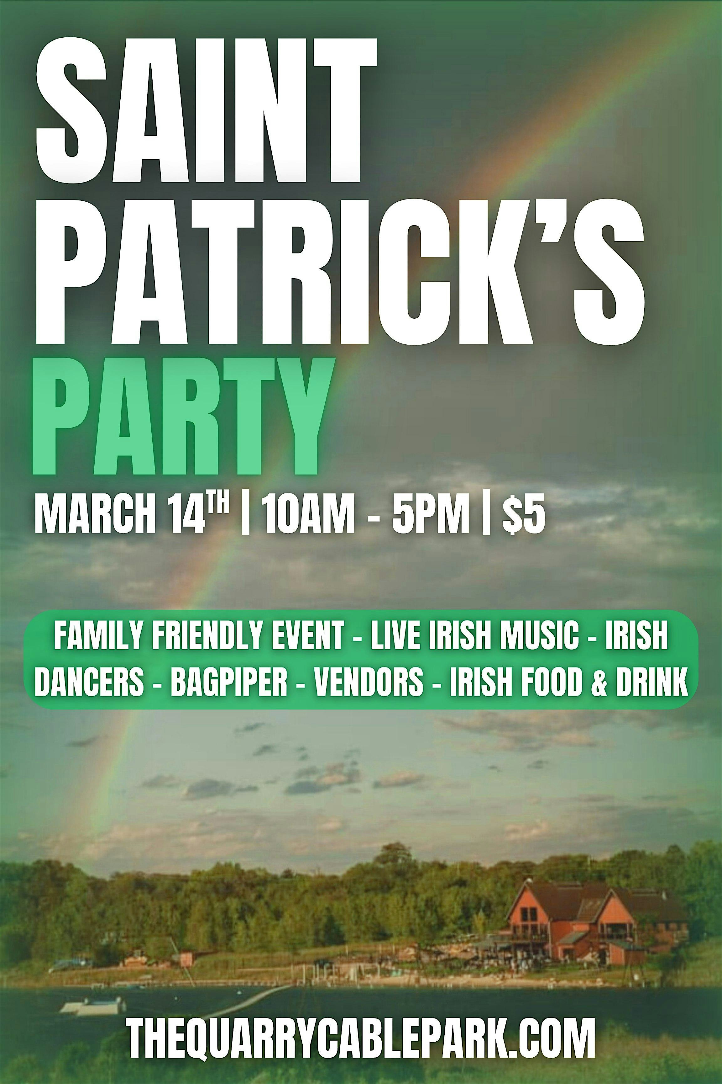 St. Patrick’s Party: Irish Dancers, Bagpiper, Live Irish Music & More! at The Quarry Cable Park & Grille, Northwest Highway, Crystal Lake, IL, USA – Crystal Lake, IL