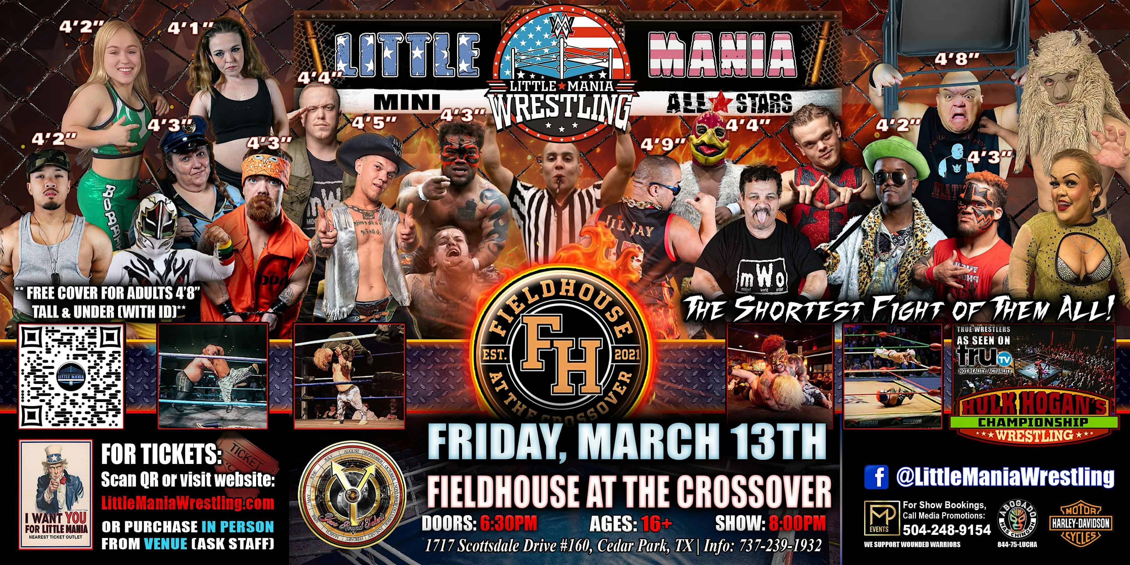 Leander, TX – Little Mania Mini Wrestling @ The Fieldhouse At The Crossover at 1717 Scottsdale Dr #160 – Leander, TX