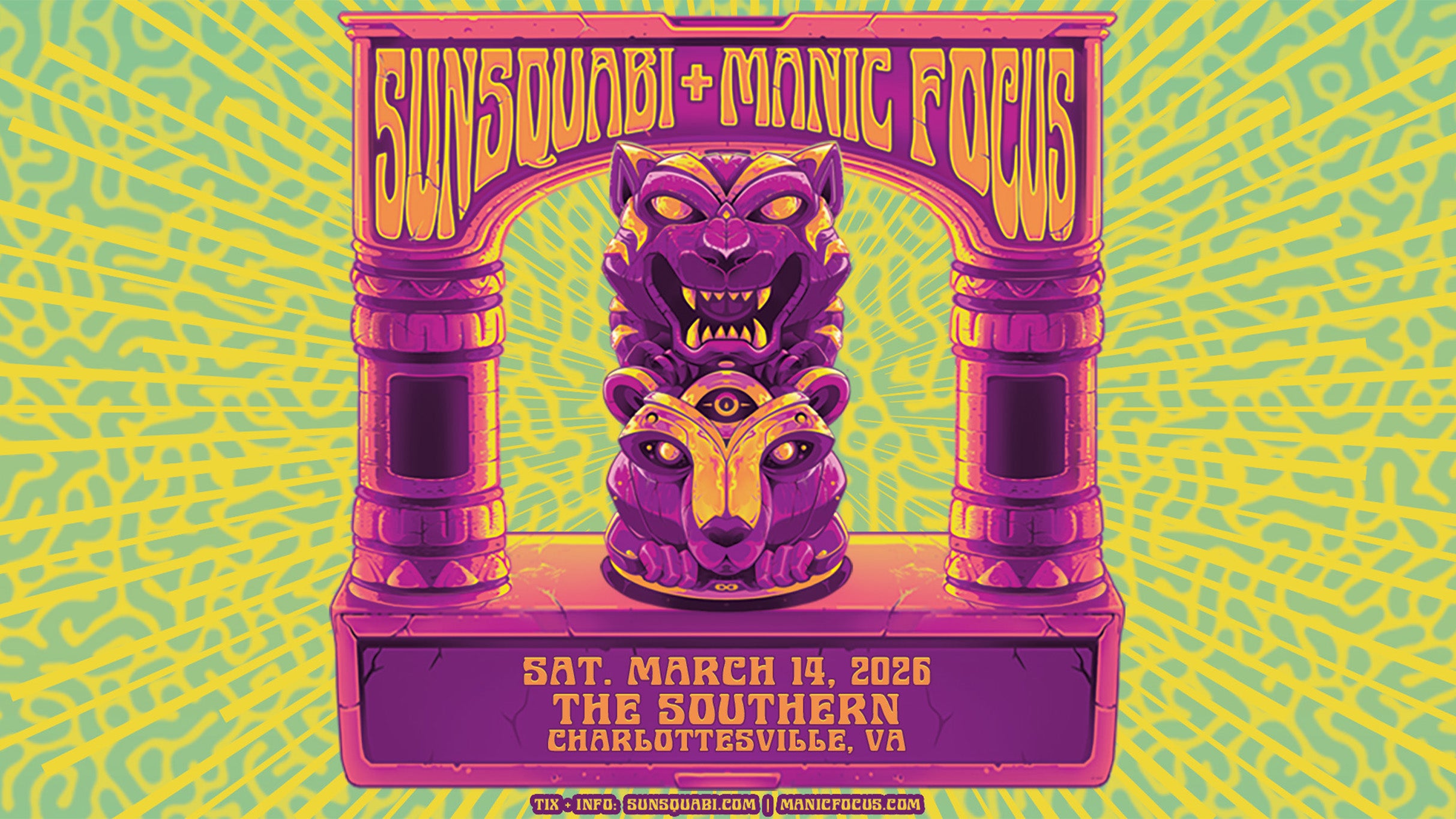 SunSquabi / Manic Focus at The Southern Café & Music Hall – Charlottesville, VA
