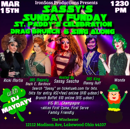 Sassy’s Sunday Funday Drag Brunch! at The Winchester – Lakewood, OH