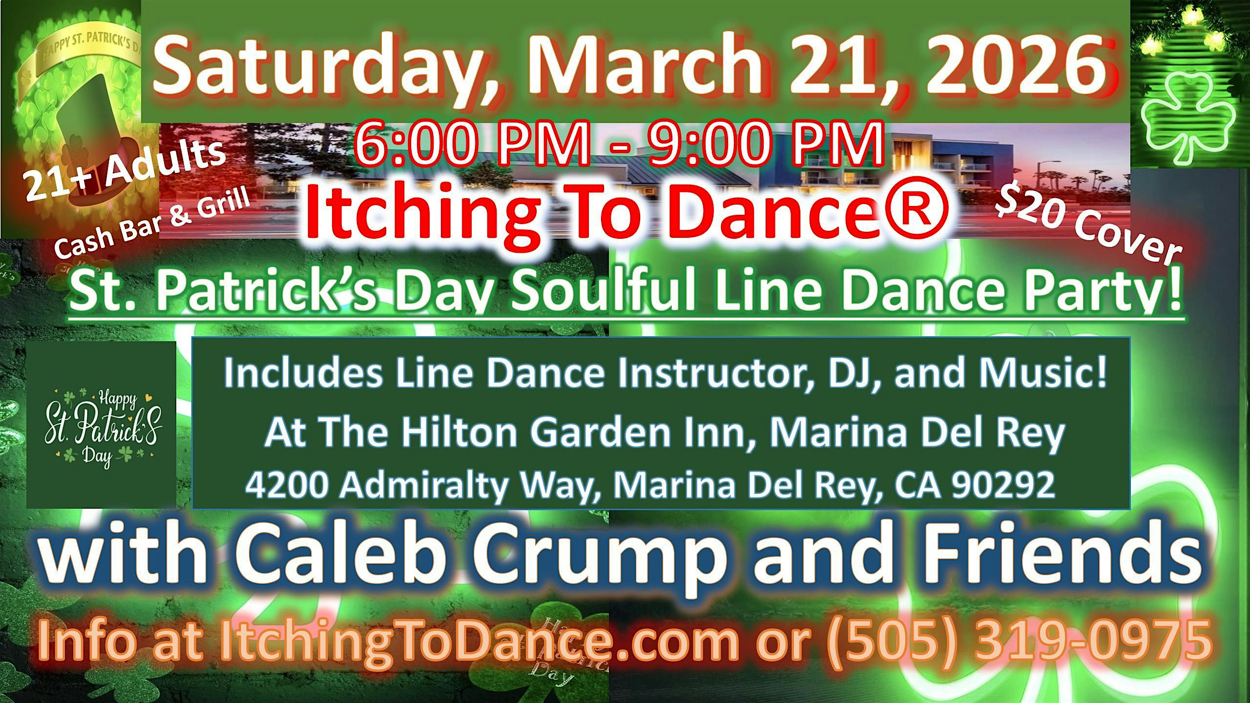 Line Dancing Party for St. Patricks at the Hilton Garden Inn Marina Del Rey at Hilton Garden Inn Los Angeles Marina Del Rey – Marina del Rey, CA