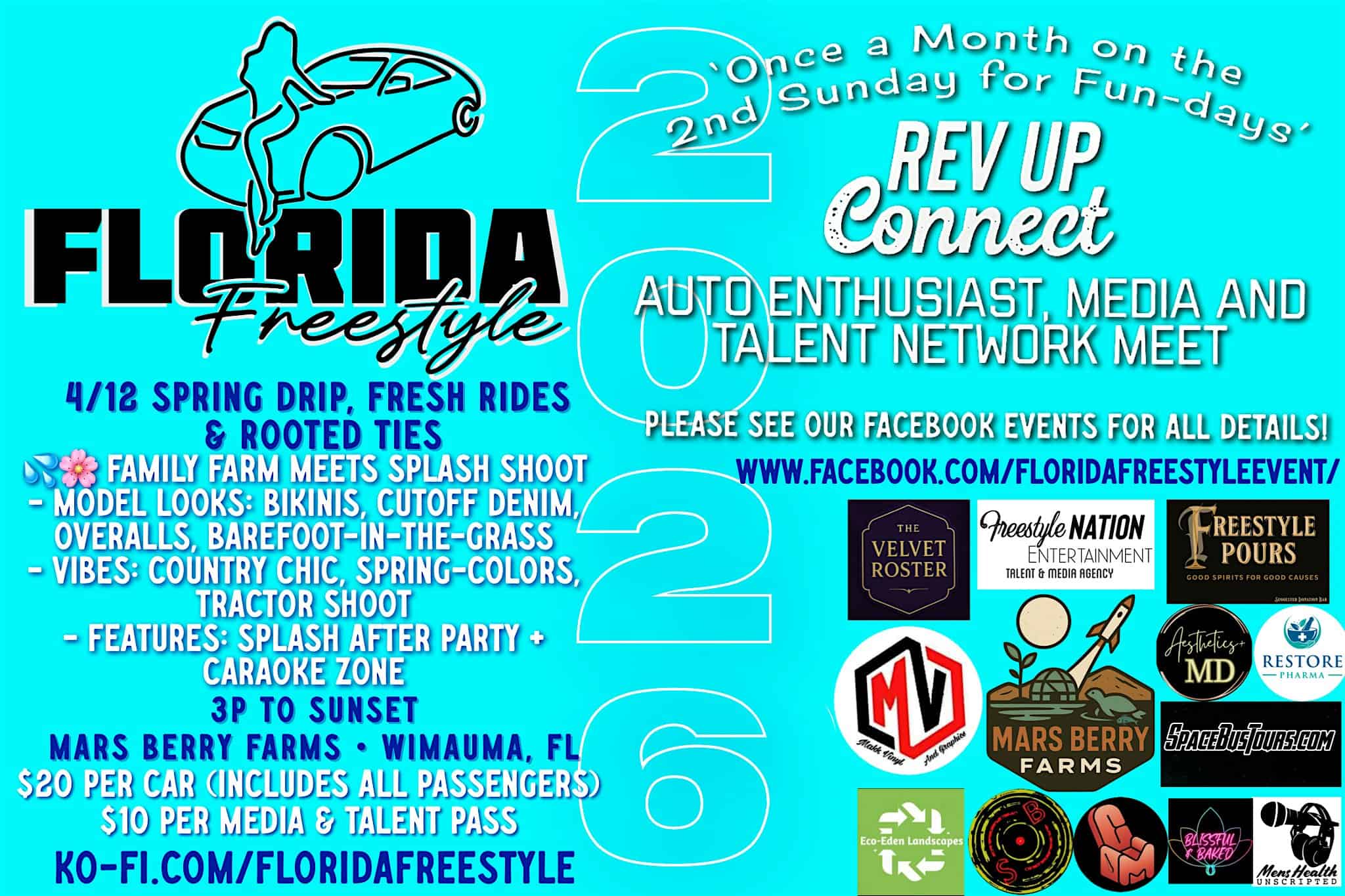 REV UP CONNECT “Spring Drip, Fresh Rides & Rooted Ties by Florida Freestyle at 5010 Ruth Morris Rd – Wimauma, FL