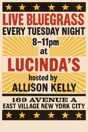 Live Weekly Bluegrass with Allison Kelly at Lucinda’s – New York, NY