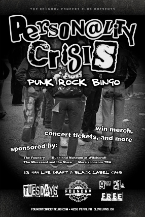 PERSONALITY CRISIS AKA CLE PUNK NIGHT at The Foundry – Cleveland, OH
