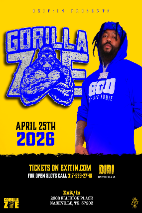 Gorilla Zoe at Exit/In – Nashville, TN
