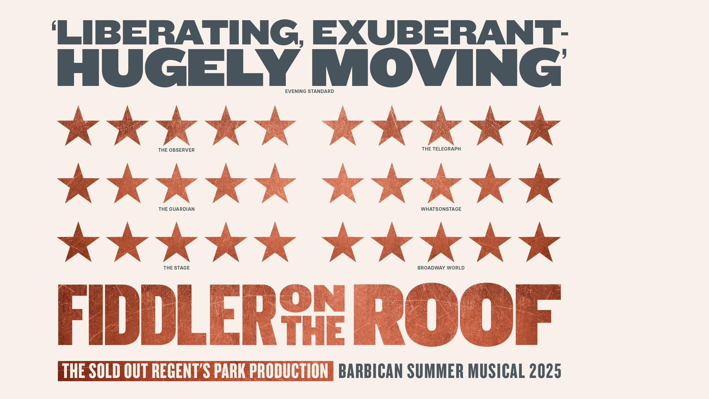 Boom! Theater Presents: Fiddler On The Roof at John, James and Clara Knight Stage – Akron, OH