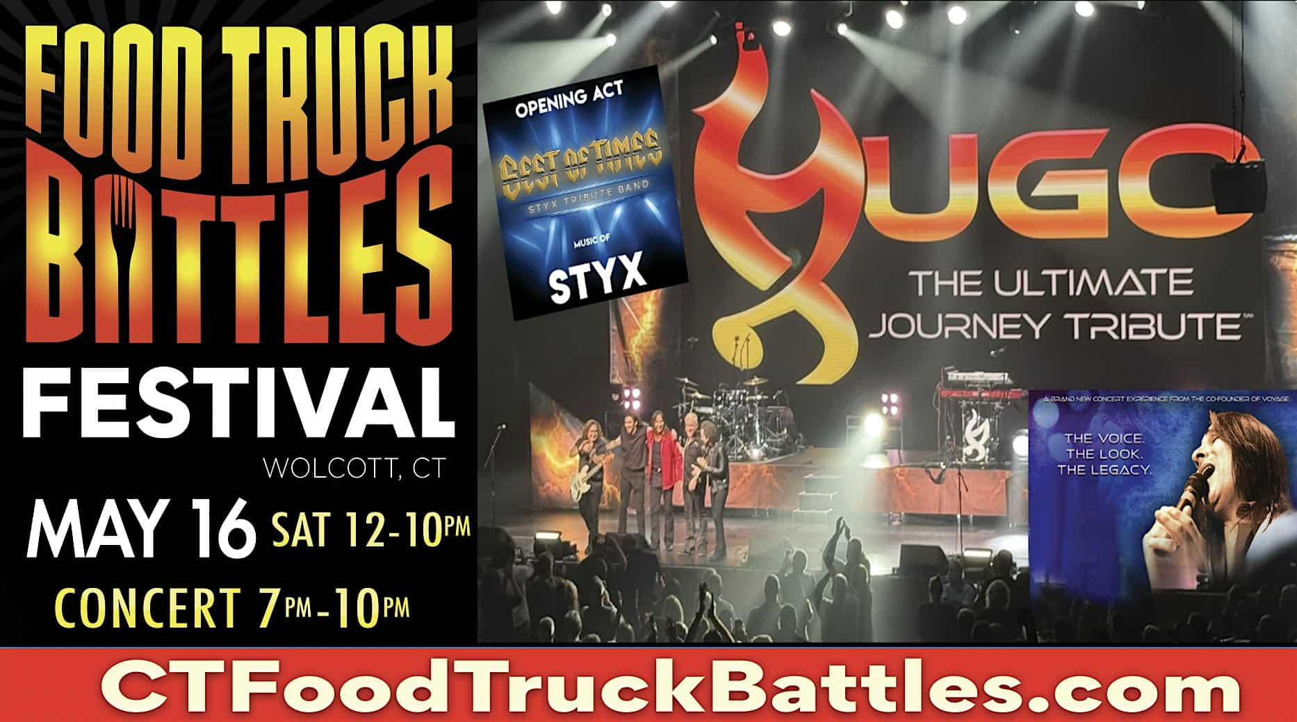 Hugo Concert -The Ultimate Journey Tribute & Food Truck Battle Festival Sat at Woodtick Recreation Area, 201 Nichols Road, Wolcott, CT, USA – Wolcott, CT
