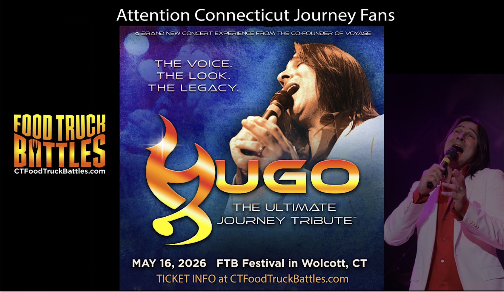 Hugo The Ultimate Journey Tribute Concert in Wolcott CT at Woodtick Recreation Area, 201 Nichols Road, Wolcott, CT, USA – Wolcott, CT
