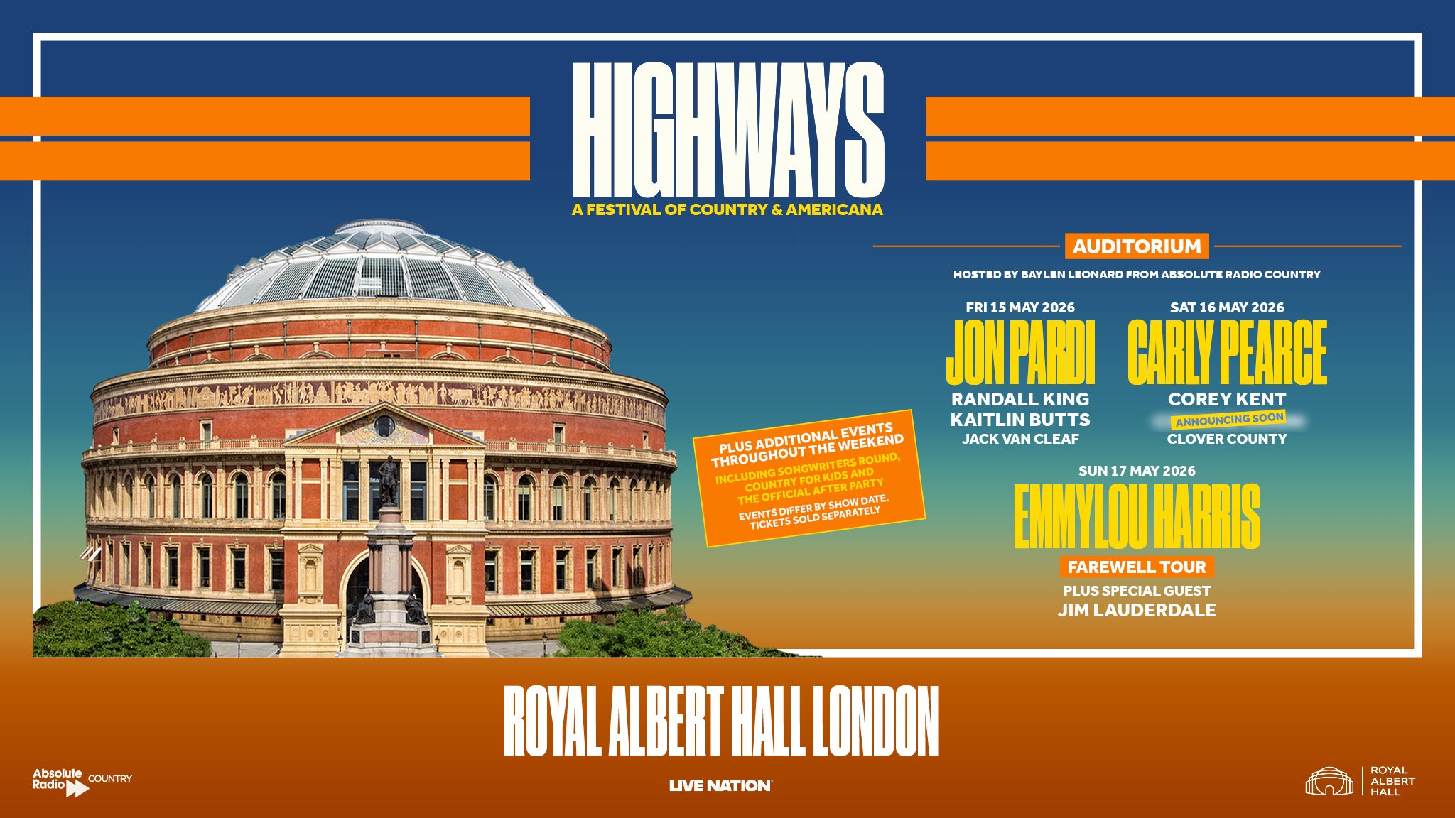 Highways – Country for Kids at Royal Albert Hall – London, United Kingdom