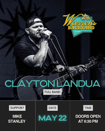 Clayton Landua – Full band at Warren’s Backyard – Granbury, TX