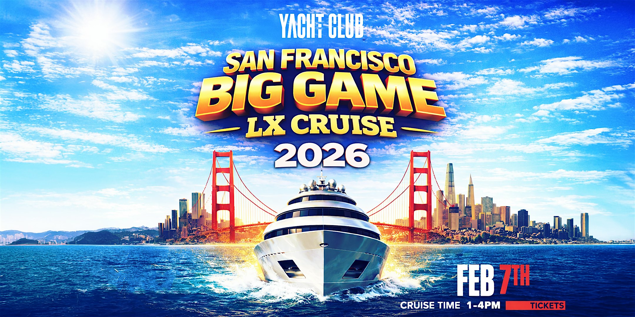 2026 Super Bowl Event: Big Game Weekend LX Cruise on the SF Spirit Hornblower Yacht at San Francisco Spirit – San Francisco, CA