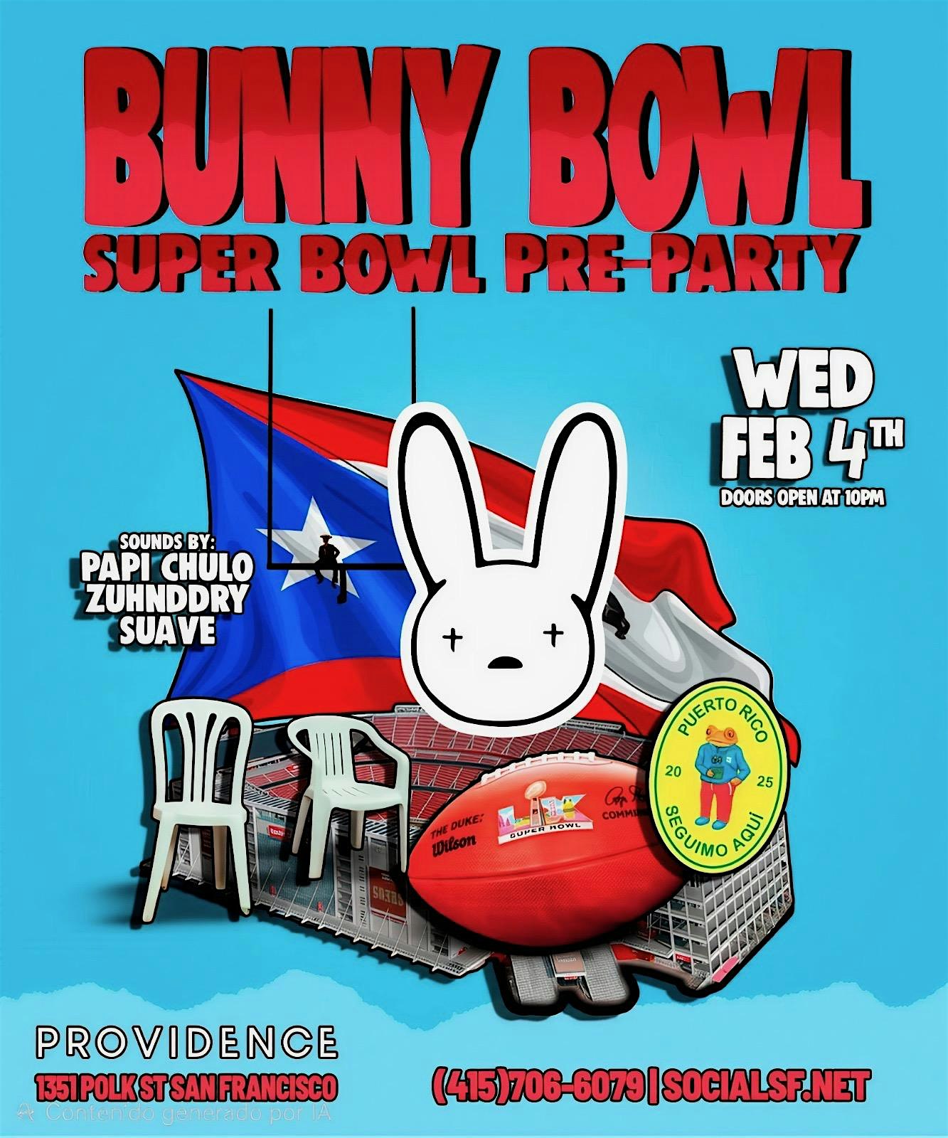 2026 Super Bowl Event: BUNNY BOWL Latin Super Bowl Pre Party 2.04 at Providence – San Francisco, CA