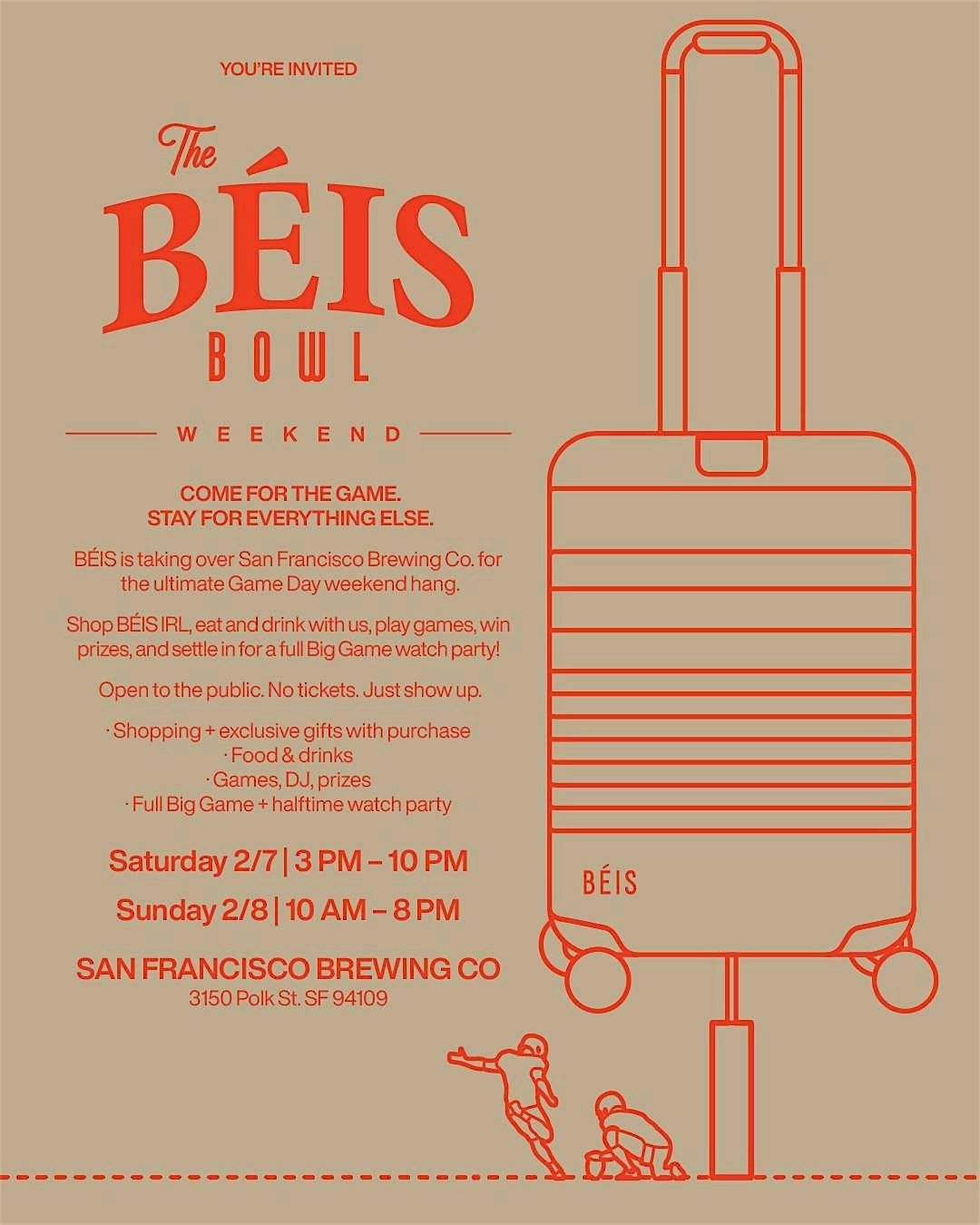 2026 Super Bowl Event: BÉIS Bowl Weekend — San Francisco at San Francisco Brewing Co. – San Francisco, CA