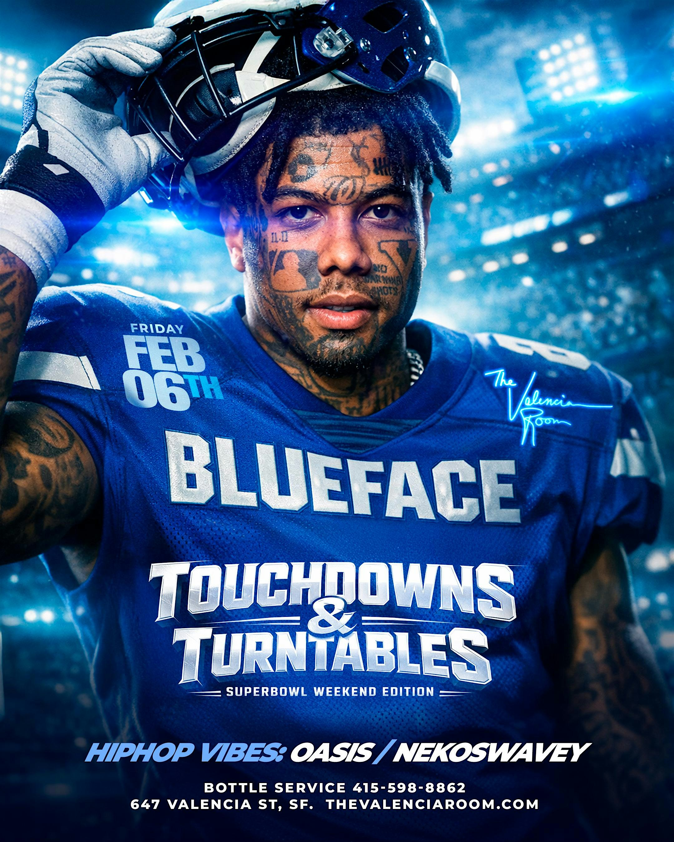 2026 Super Bowl Event: BLUEFACE at Valencia Room 2.06 at The Valencia Room – SAN FRANCISCO, CA