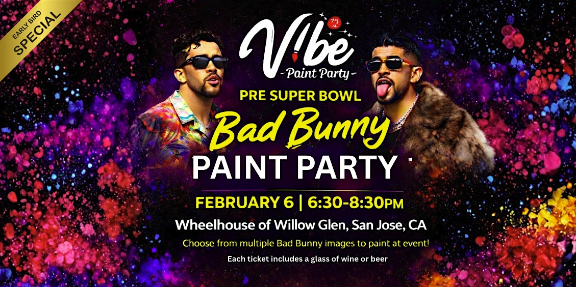 2026 Super Bowl Event: Super Bowl Bad Bunny Paint Party at Wheelhouse of Willow Glen – San Jose, CA