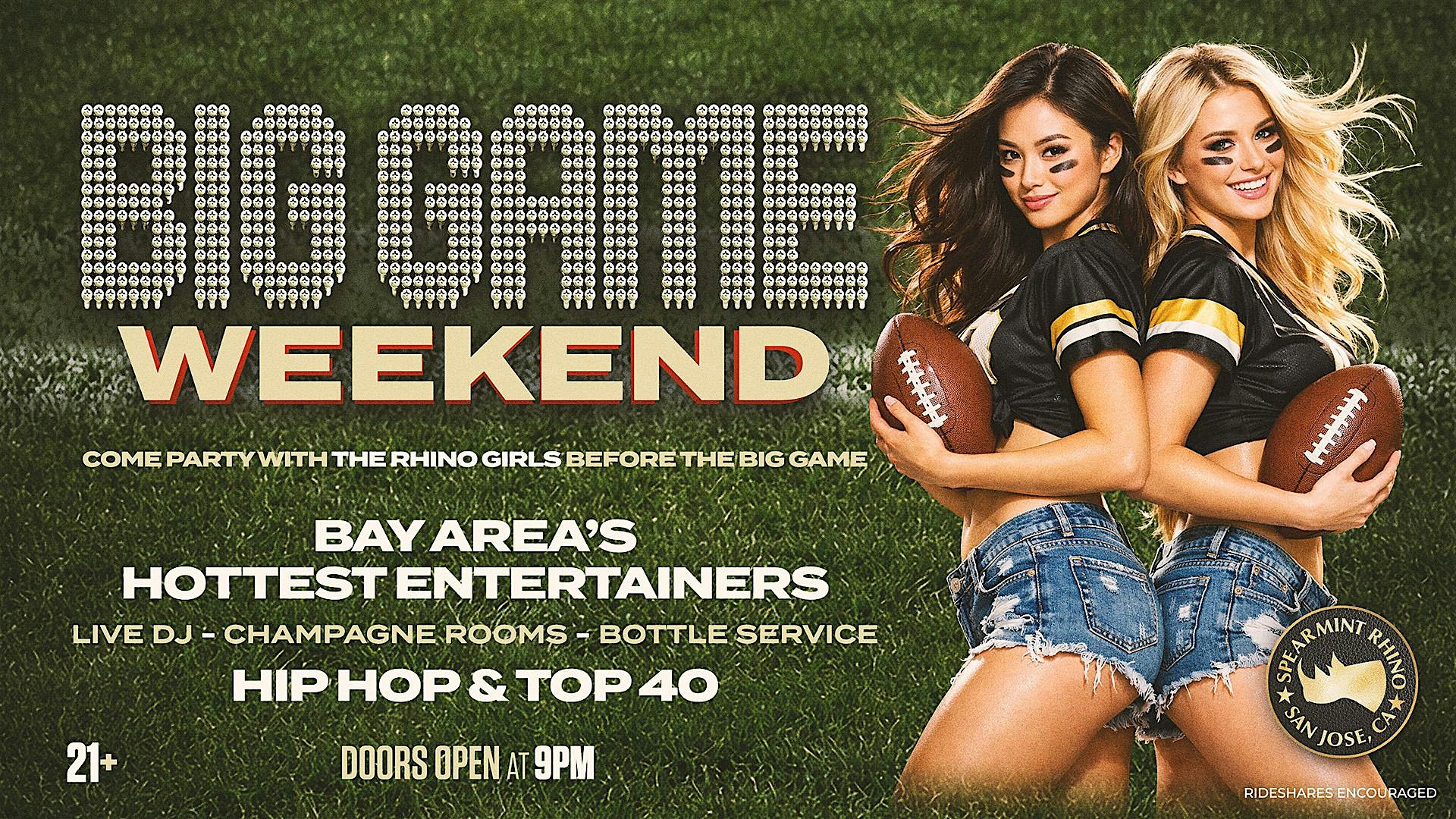 2026 Super Bowl Event: Big Game Weekend @ Spearmint Rhino San Jose at Spearmint Rhino Gentlemen’s Club San Jose – San Jose, CA