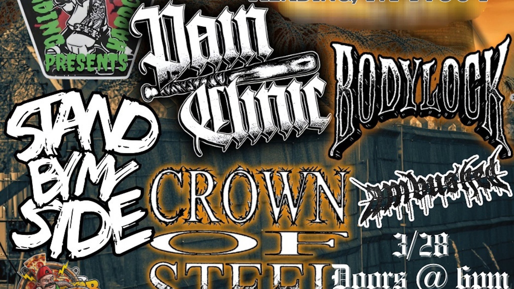 Pain Clinic w/ Bodylock, Stand By My Side, Crown Of Steel & Ambushed at Reverb – Reading, PA