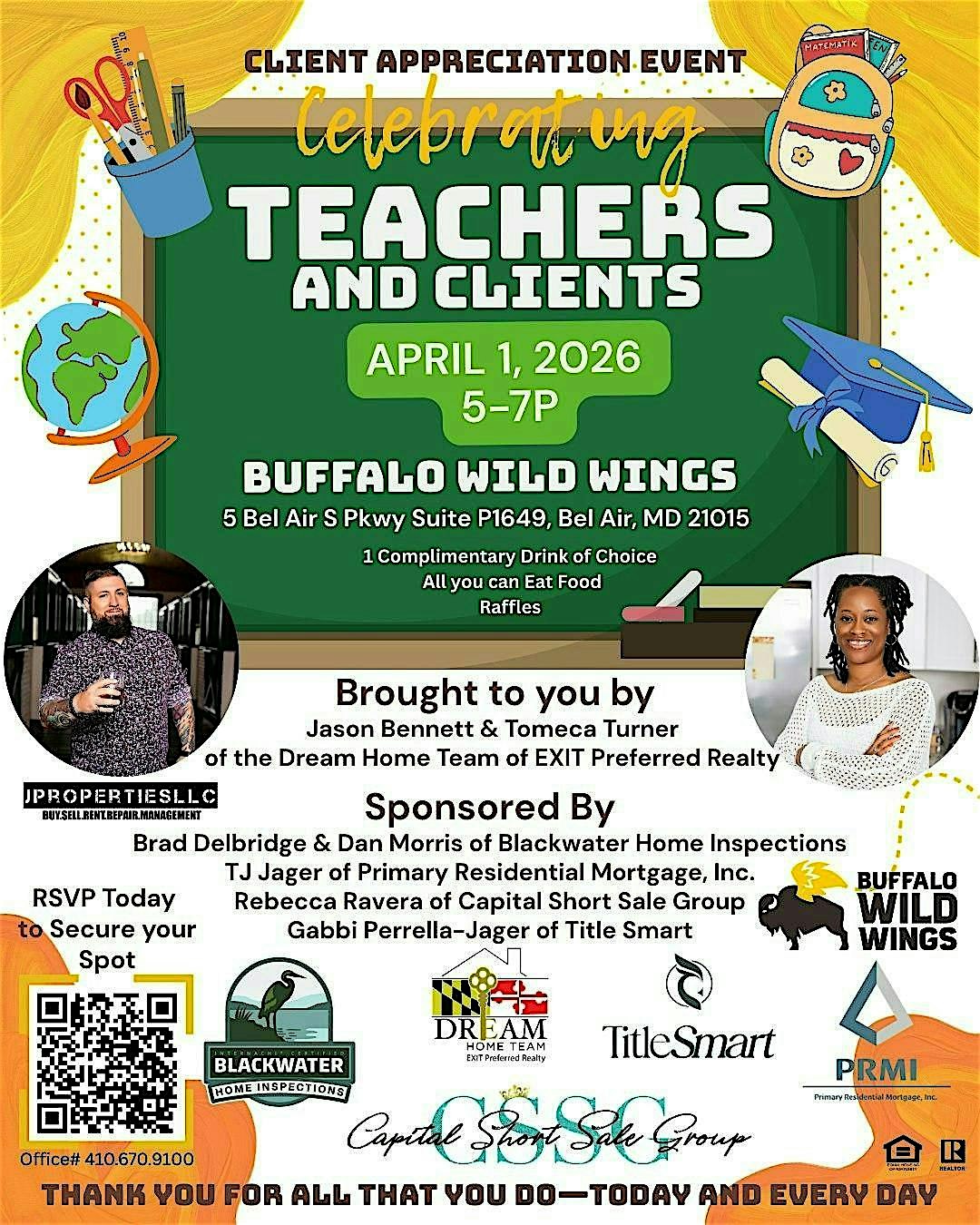 Client Appreciation Event at Buffalo Wild Wings – Bel Air, MD