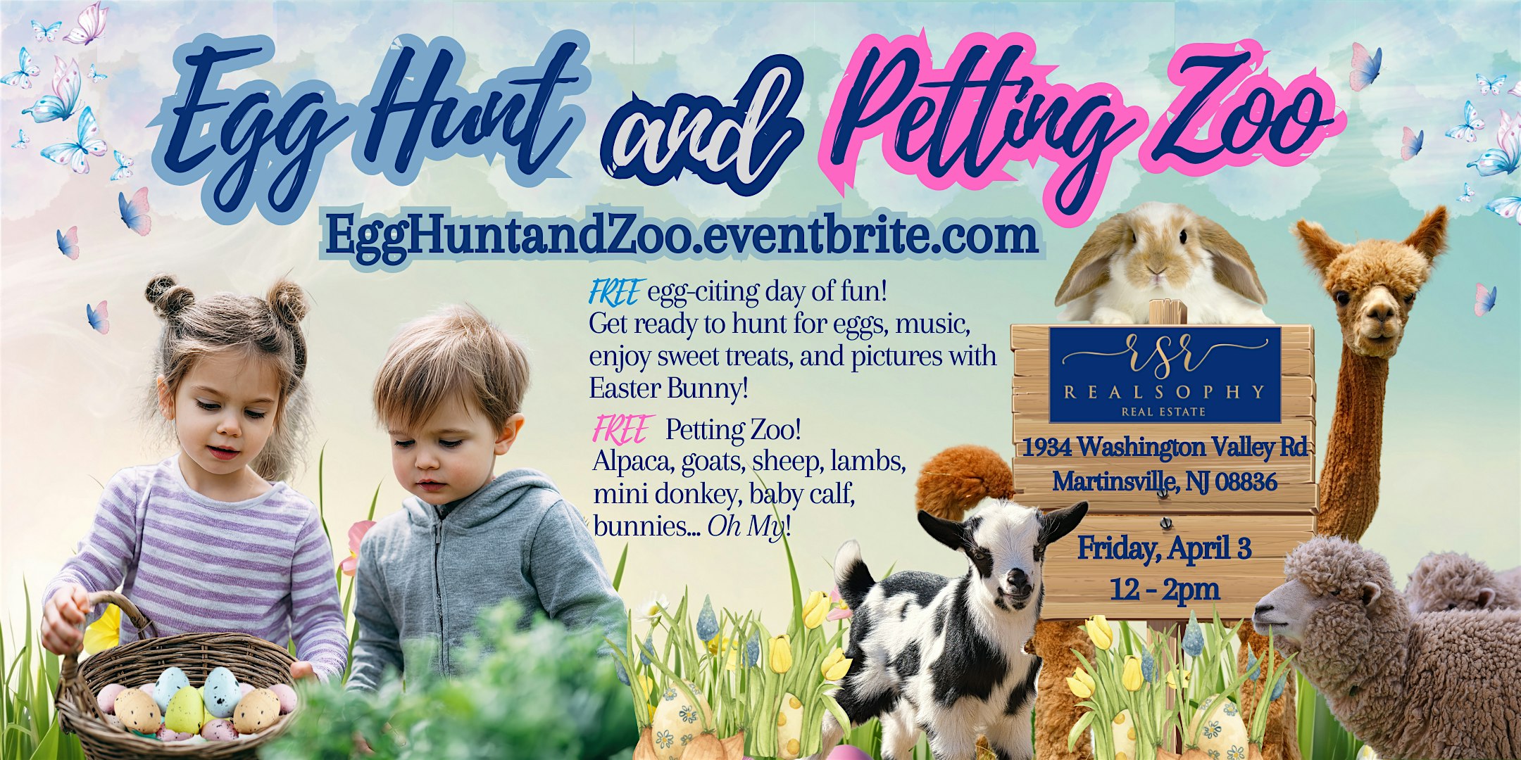 Egg Hunt and Petting Zoo at Realsophy Real Estate, Washington Valley Road, Martinsville, NJ, USA – Bridgewater, NJ
