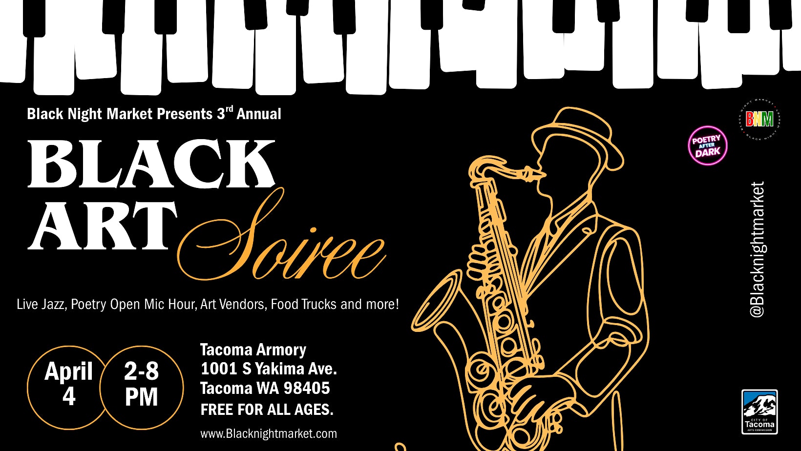 Black Art & Jazz Soiree at Tacoma Armory – Tacoma, WA