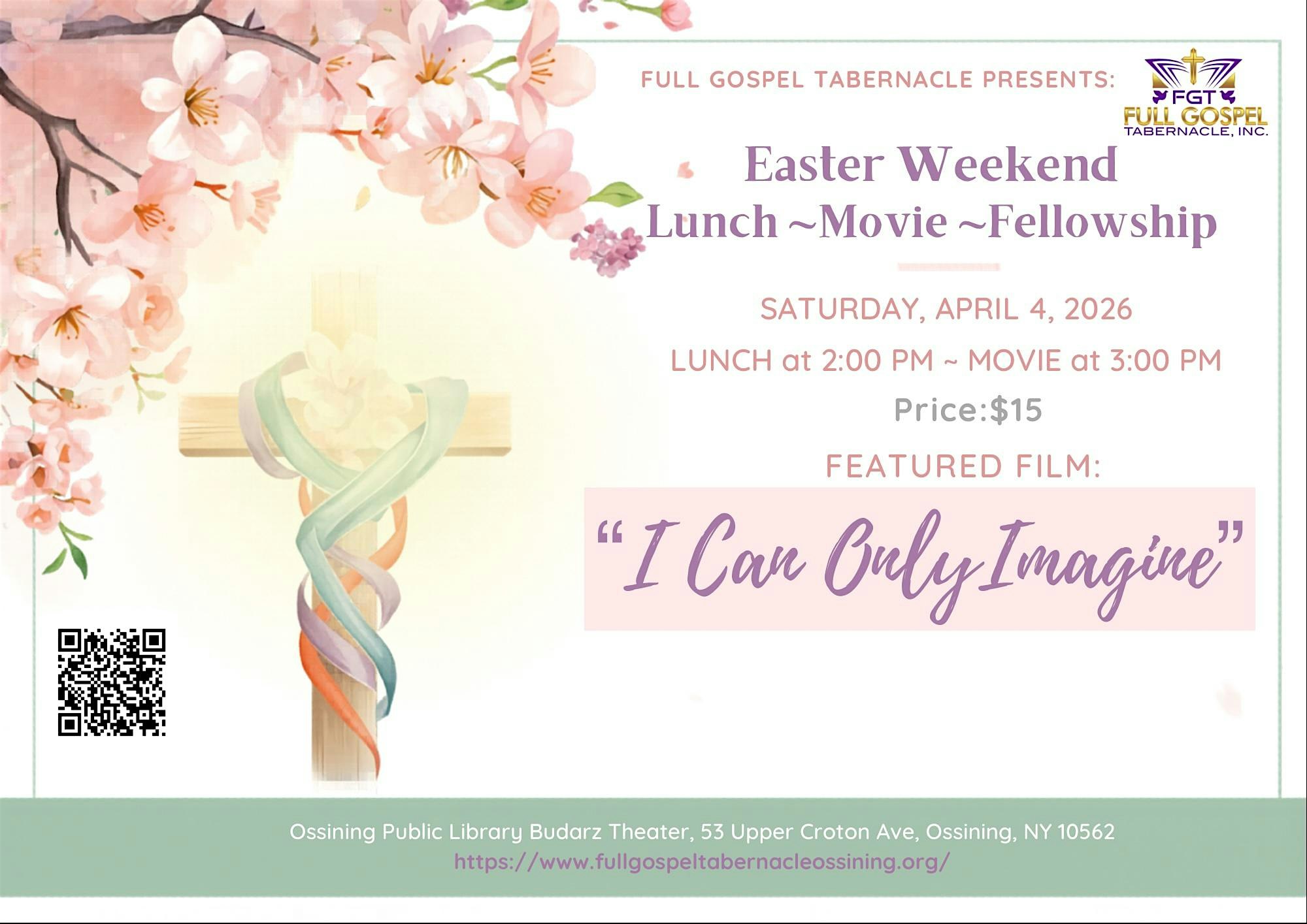 Easter Weekend Lunch & Movie Fellowship at Ossining Public Library – Ossining, NY