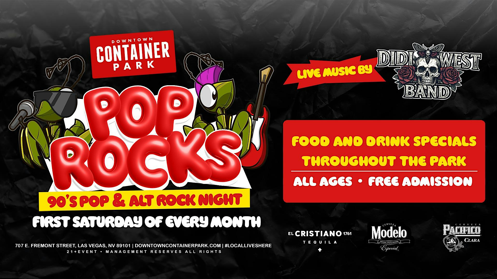 90s Rock Party at Downtown Container Park, East Fremont Street, Las Vegas, NV, USA – Las Vegas, NV