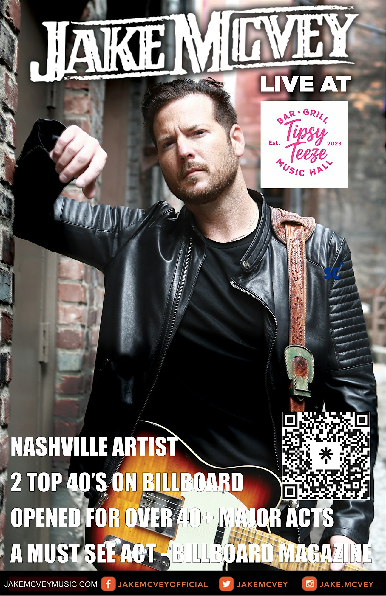 Jake McVey LIVE @ Tipsy Teeze at Tipsy Teeze Bar, Grill and Music Hall – Morgantown, WV