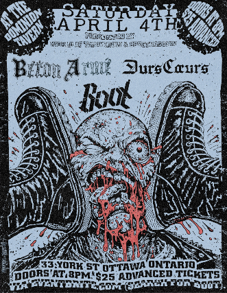 Beton Arme, Boot, Durs Coeurs at Dominion Tavern – Ottawa, Canada