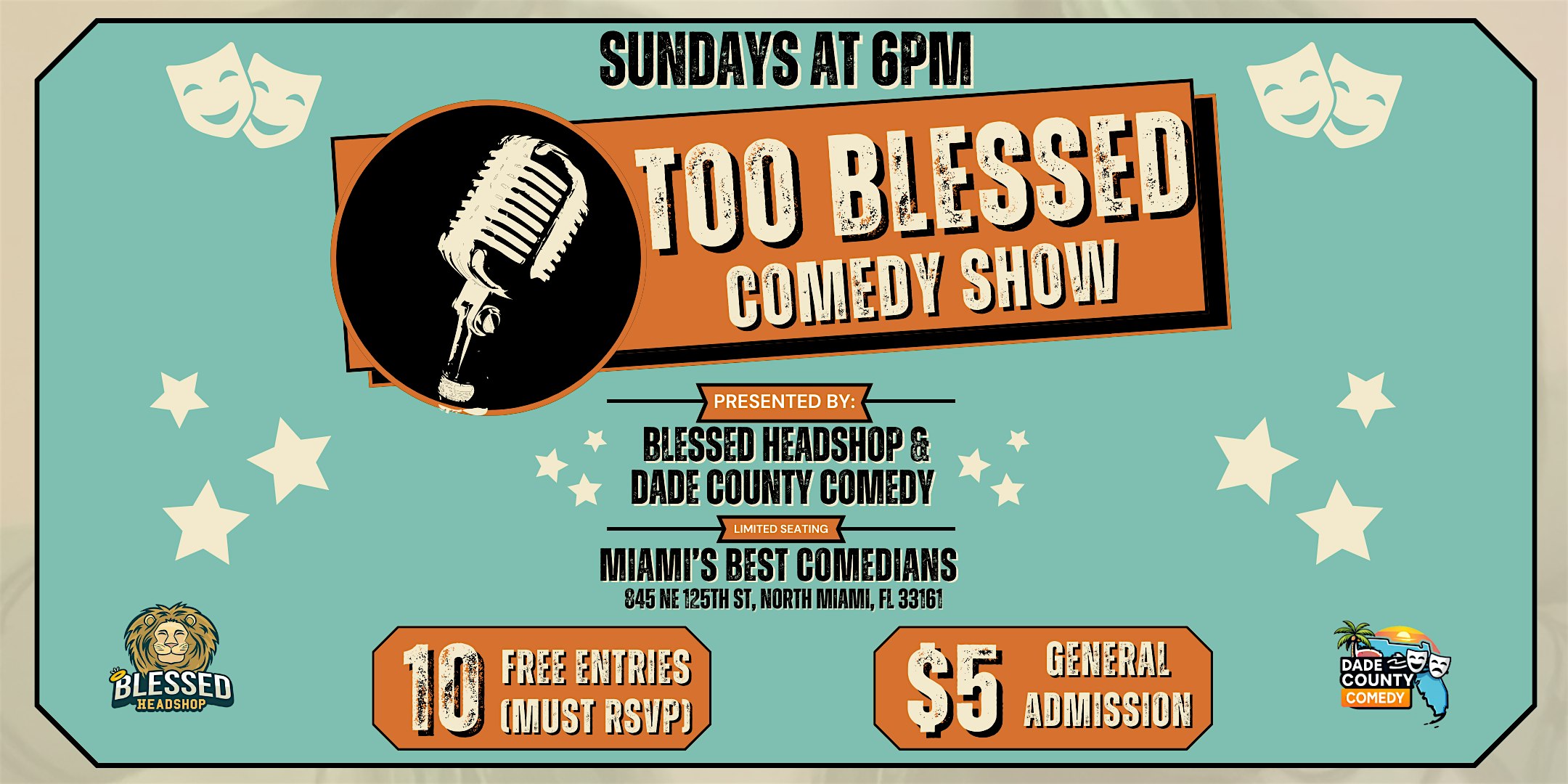Too Blessed Comedy Show at Blessed Headshop – North Miami, FL