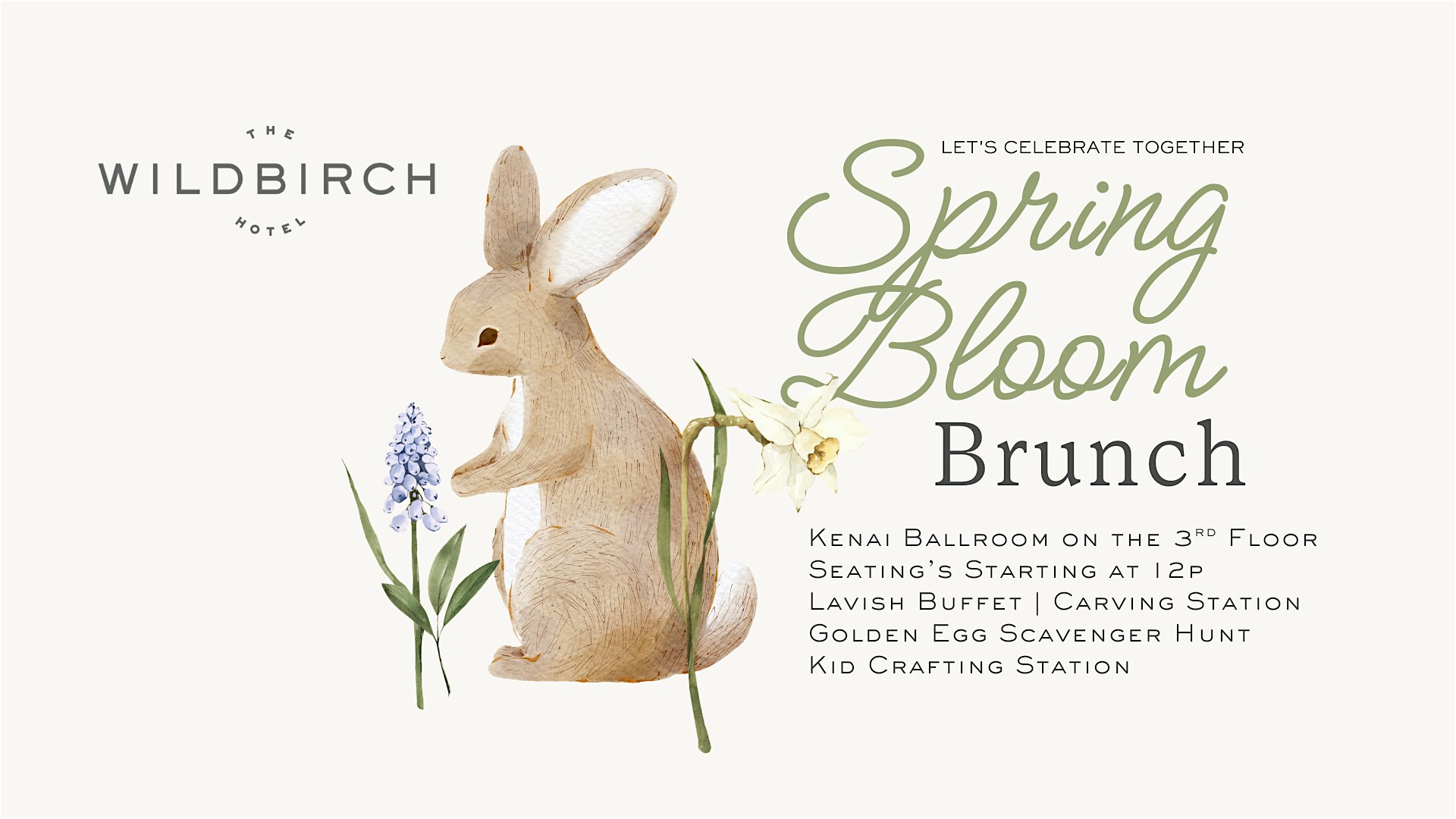 Spring Bloom Brunch at The Wildbirch Hotel at The Wildbirch Hotel – JDV by Hyatt – Anchorage, AK